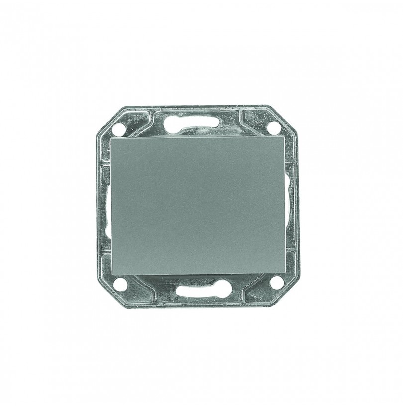 Выключатель ProfiTec Corsa ST серебро мат мех+накл 1СП (PC-пласт) (910501-M) - фото - 1