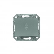 Выключатель 1 кл. проход ProfiTec Corsa ST мех+накл (PC-пласт) серебро мат - фото - 1