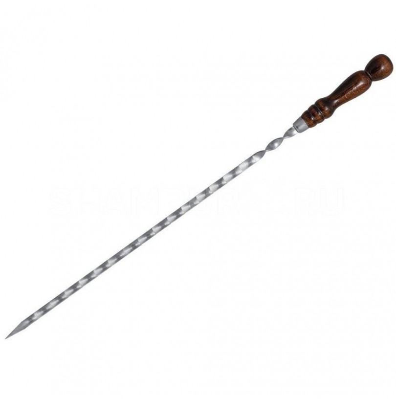 Шампур 40 см, деревянная ручка - фото - 1