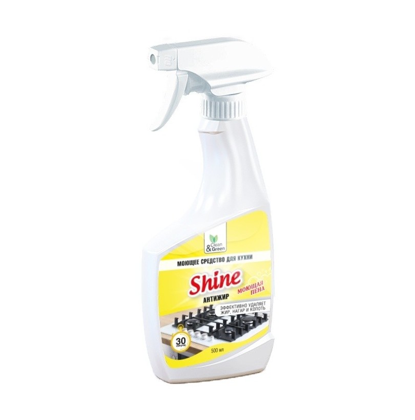 Моющее средство для кухни "Shine" Clean&Green (антижир) 500мл - фото - 1