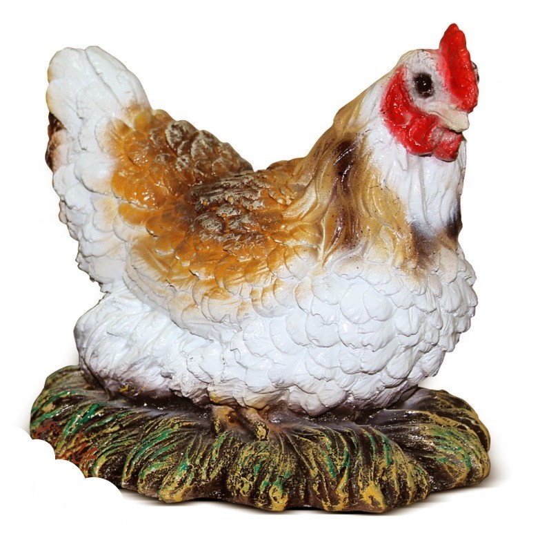Садовая фигура Курица в гнезде - фото - 1