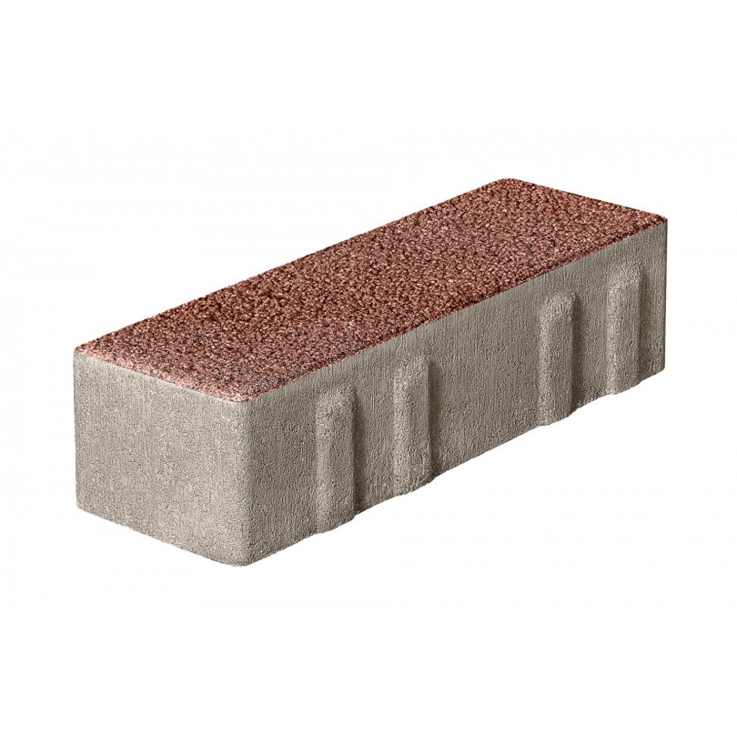 Плитка бетон пресс "Ригель" (240*80) 60мм, красный (420)
