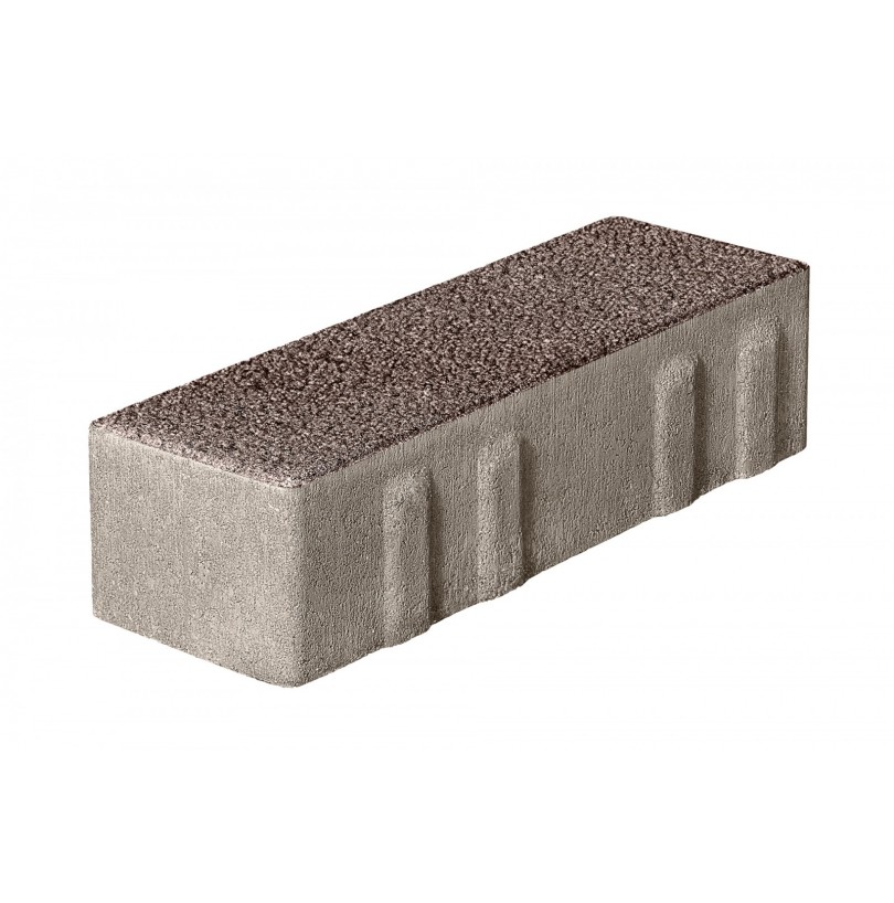Плитка бетон пресс "Ригель" (240*80) 60мм, коричневый (420)