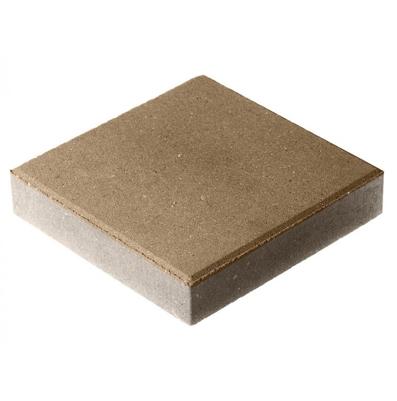Плитка бетон пресс П15-6 "Квадрат" (300*300) 60мм, горчица (104) - фото - 1
