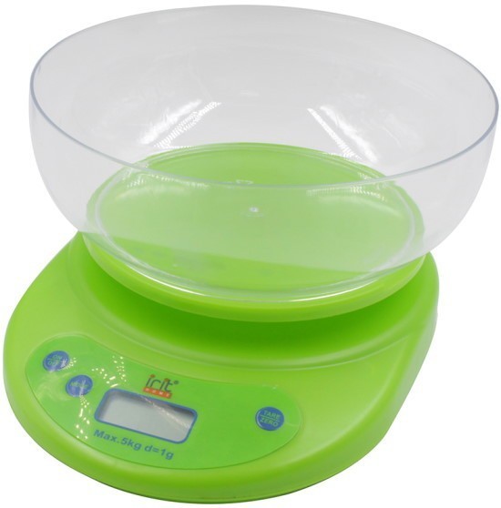 Весы кухонные электронные Irit IR-7119, чаша, до 5 кг, зеленые - фото - 1