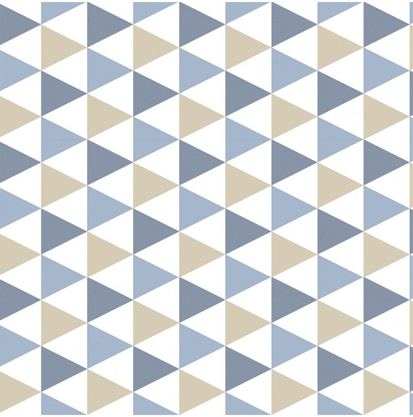 Клеенка Silvano 1,4х20м ПВХ, Серо-голубые треугольники WF-5710B - фото - 1