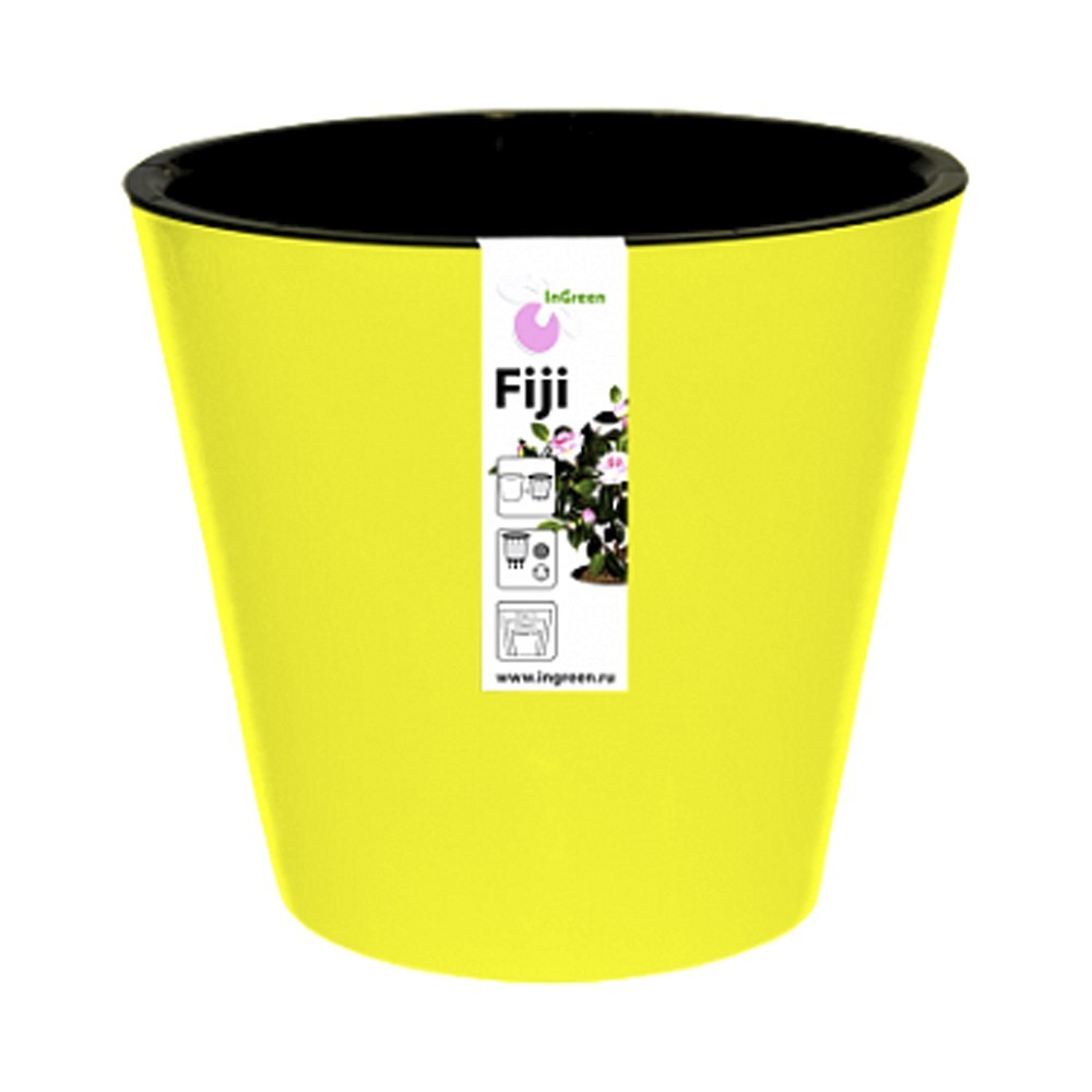 Горшок для цветов InGreen Фиджи 5 л, желтый - фото - 1