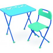 Комплект детской мебели Nika Алина 2 КА2, стол + стул, голубой - фото - 1