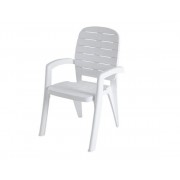 Кресло пластиковое "Прованс" белое - фото - 1