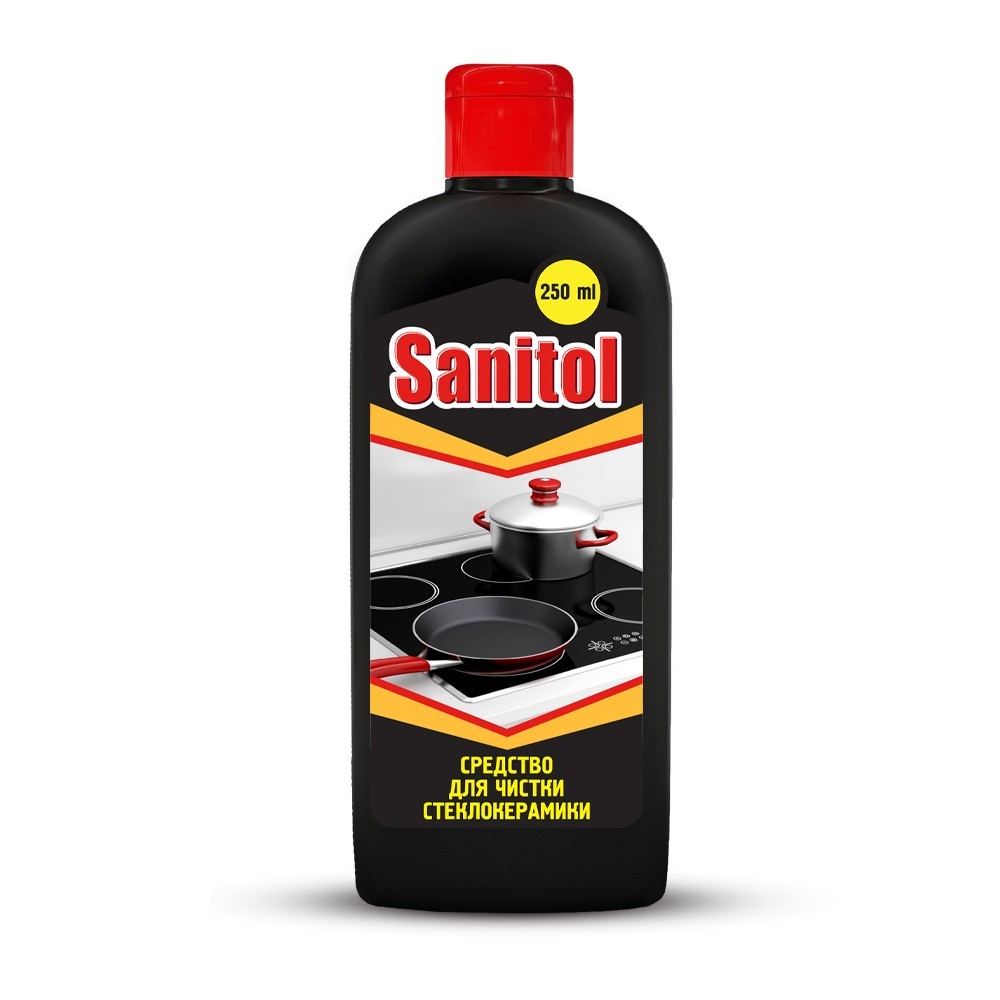 Средство для чистки стеклокерамики Sanitol, 250 мл - фото - 1