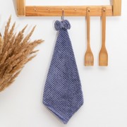 Кухонное полотенце микрофибра Доляна "Бантик" 30*30, синий - фото - 1