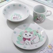 Набор детской посуды Доляна Кошечка (тарелка, миска, кружка) - фото - 1