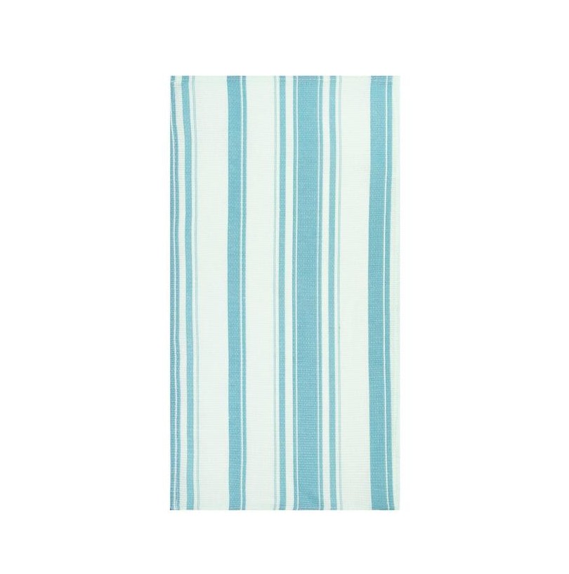 Кухонное полотенце вафельное Доляна "Полосы" 25х50 см, голубой - фото - 3