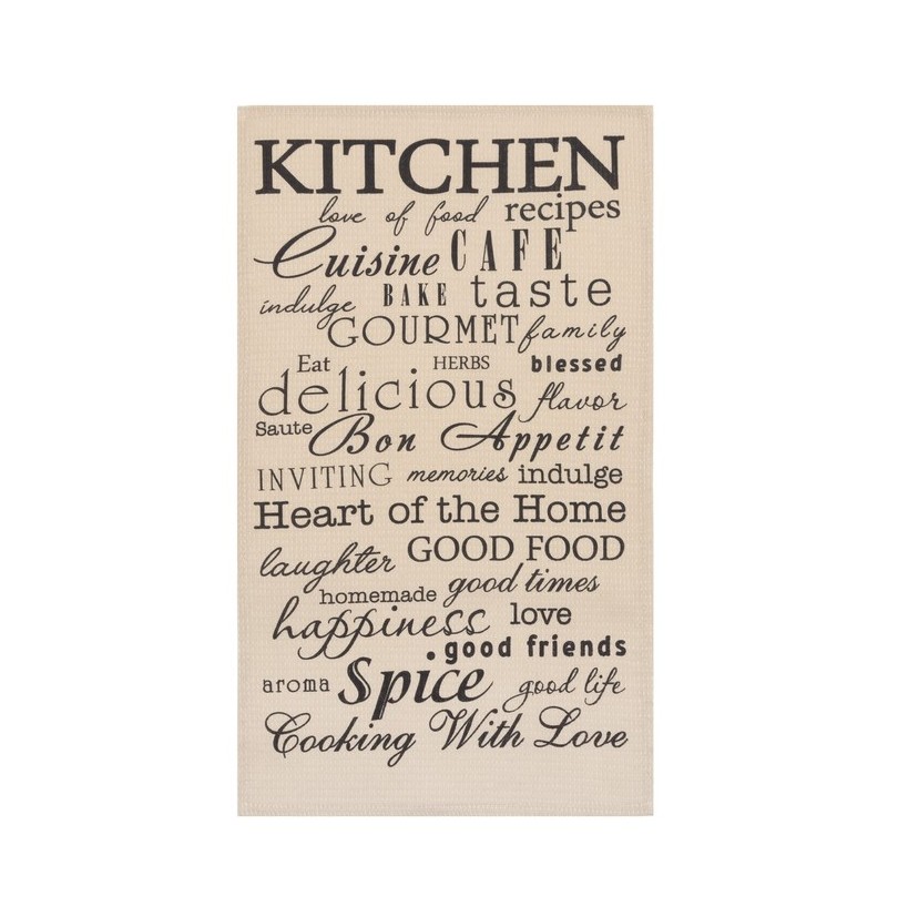 Кухонное полотенце вафельное "Kitchen" 35х60 см - фото - 3