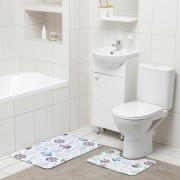 Набор ковриков для ванной и туалета Доляна Морской 2 шт, 80х50 см, 50х40 см - фото - 1