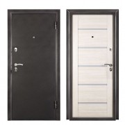 Дверь металл ЛАРГО 2066/980/L беленый дуб/антик серебряный, левая - фото - 1