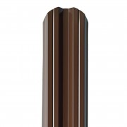 Штакетник RAL 8017 шоколадно-коричневый M фигурный 1400мм - фото - 1
