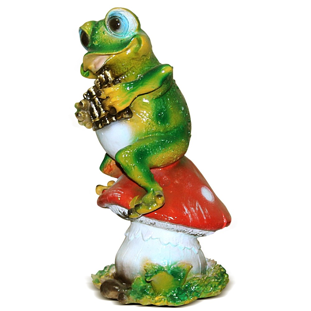 Садовая фигура Лягушка с флейтой - фото - 1