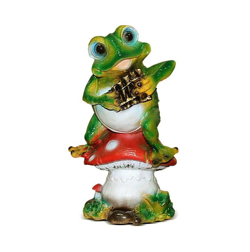 Садовая фигура Лягушка с флейтой - фото - 2