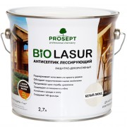 Пропитка защитно-декоративная PROSEPT BiO LASUR, Белый люкс 2,7л - фото - 1