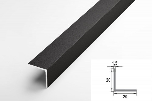  алюминиевый черный 20*20*1,5мм (Уп 06-27.2700.515) 2,7м –  .