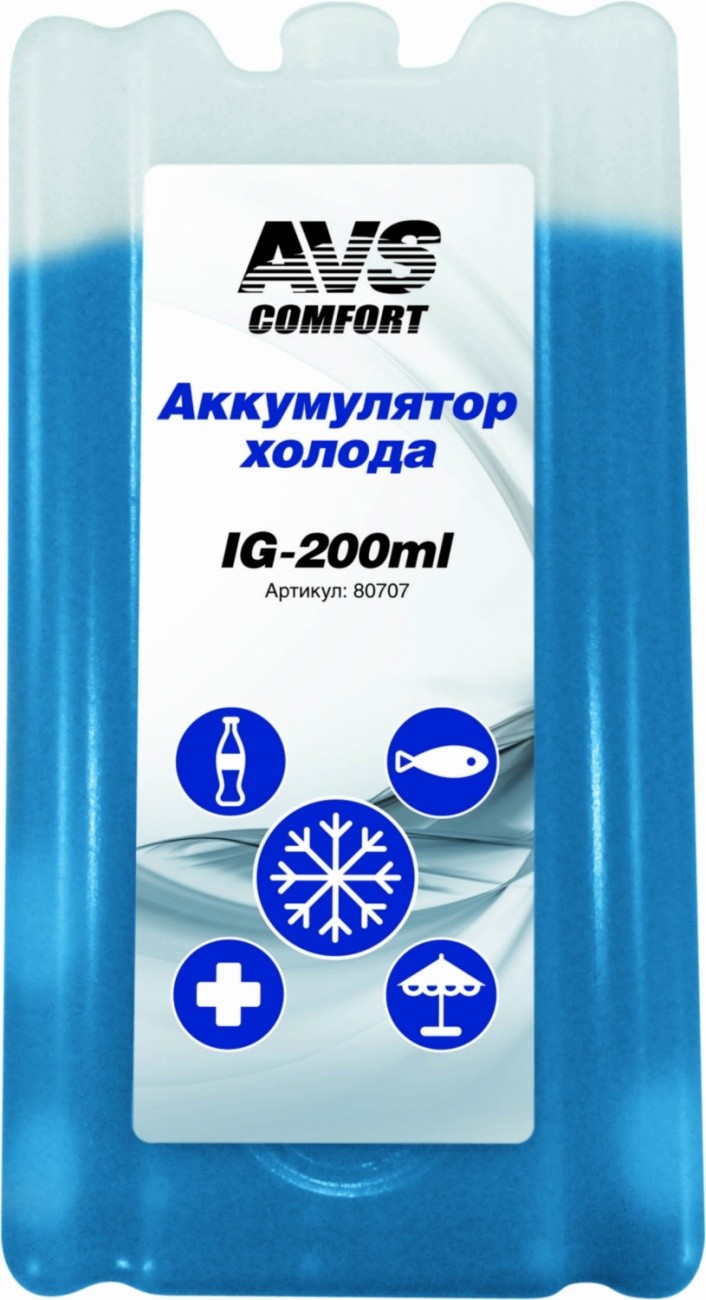 Аккумулятор холода AVS IG-200ml (пластик) - фото - 1