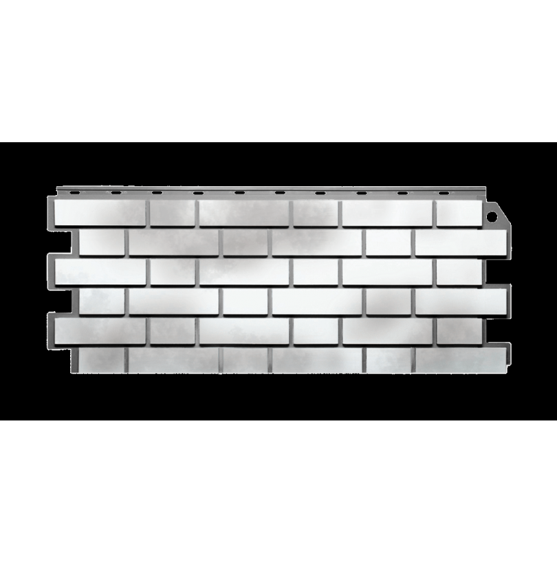 Фасадная панель FINEBER Кирпич клинкерный 3D 1073*437мм, бело-коричневый (10) - фото - 1