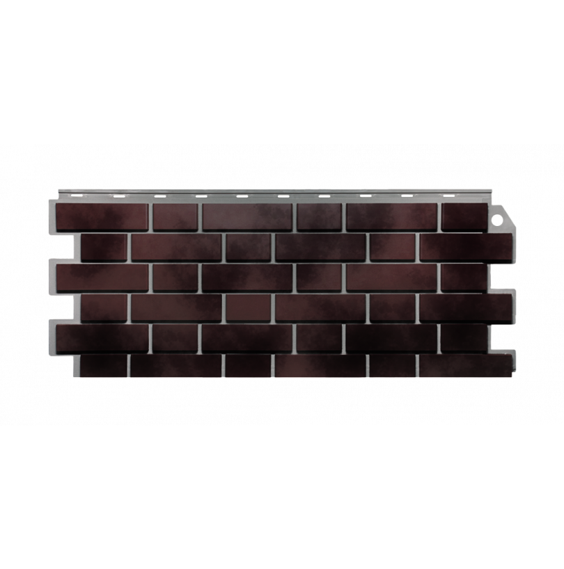Фасадная панель FINEBER Кирпич клинкерный 3D 1073*437мм, коричнево-черный (10) - фото - 1
