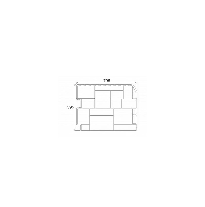 Фасадная панель FINEBER Туф 725*570мм, светло-серый (10) - фото - 2