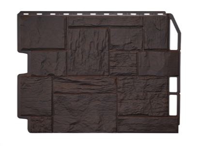 Фасадная панель FINEBER Туф 725*570мм, темно-коричневый (10) - фото - 1