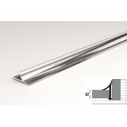 Профиль для плитки внутренний ПК 06-1.01лп 12мм серебро глянец 2,7м - фото - 1
