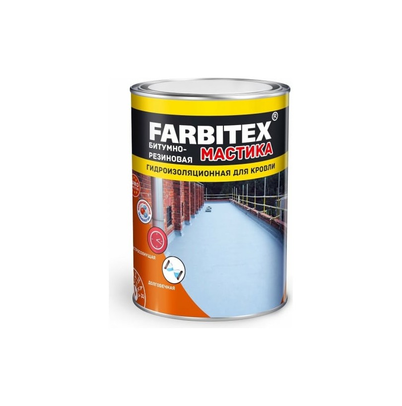 Мастика битумно-резиновая FARBITEX 17кг - фото - 1