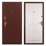 Дверь металл ПРИМА 2066/980/R белый ясень/антик медь, правая - фото - 1