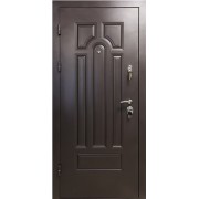 Дверь металл СОЛОМОН 2066/980/R JM777, кэпитол(ель)/черный муар, правая - фото - 1
