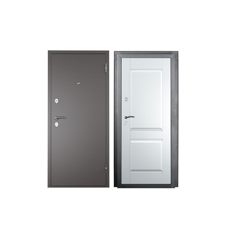 Дверь металл ТИТАН 2050/960/R 2Ф Артик графит, правая - фото - 1