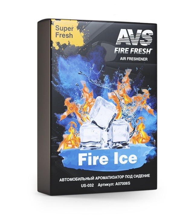 Ароматизатор AVS US-009 Super Fresh Огненный лед (гелевый) - фото - 1