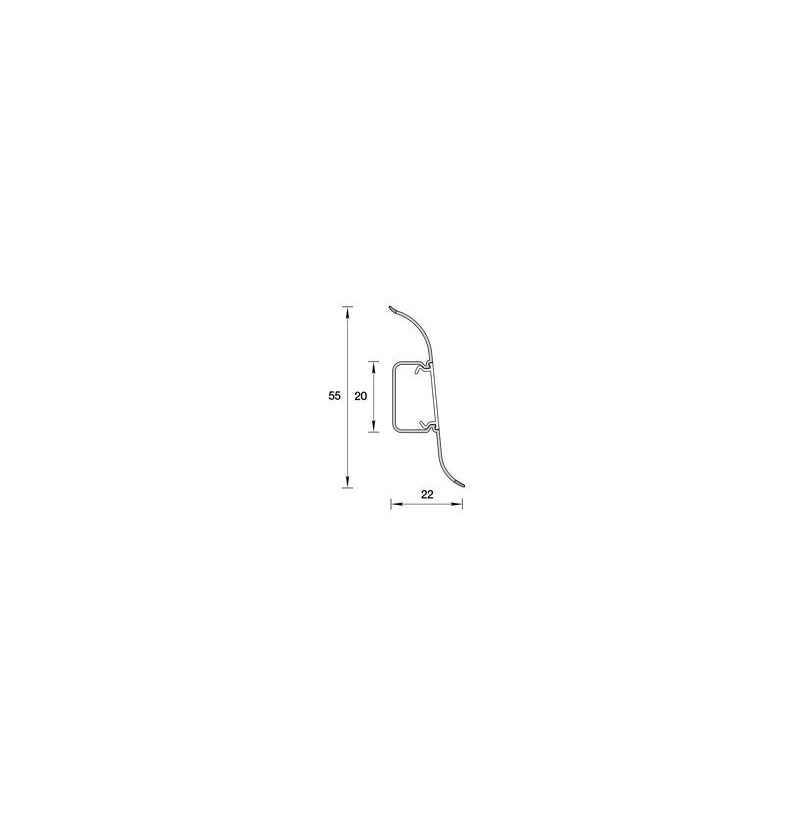 Торцевые для плинтуса 55мм "Идеал Классик", 001 Белый (пара/флоуп) - фото - 2
