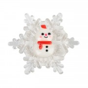 Фигура светодиодная «Снеговик на снежинке» 5.5*5.5см RGB Neon-Night 501-038 - фото - 1