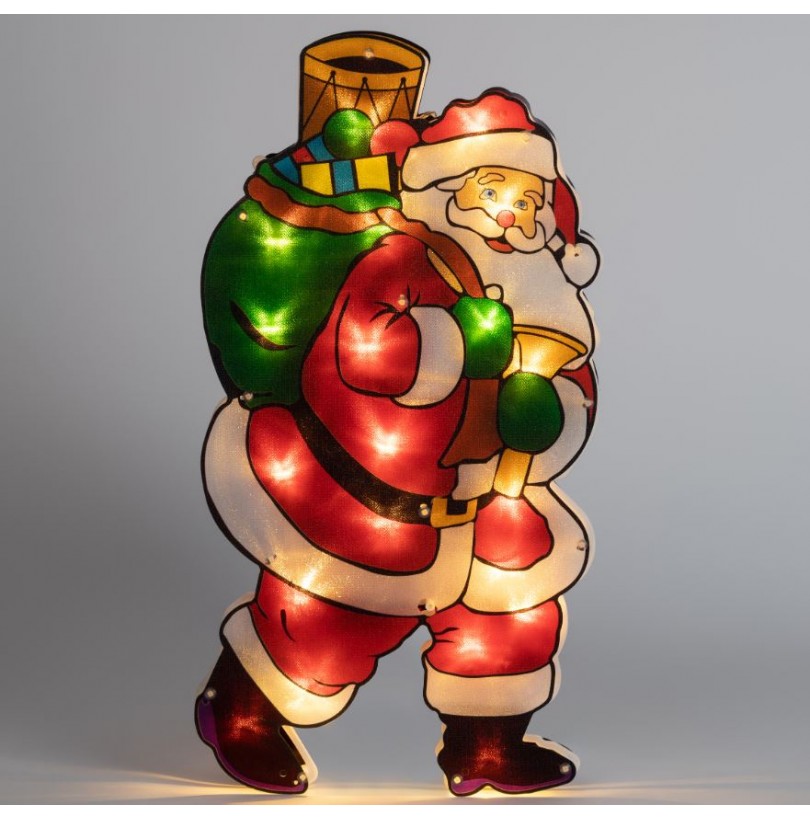 Фигура светодиодная «Дед Мороз 2» 24*45см ЭРА 20LED IP20 3хAAA - фото - 2