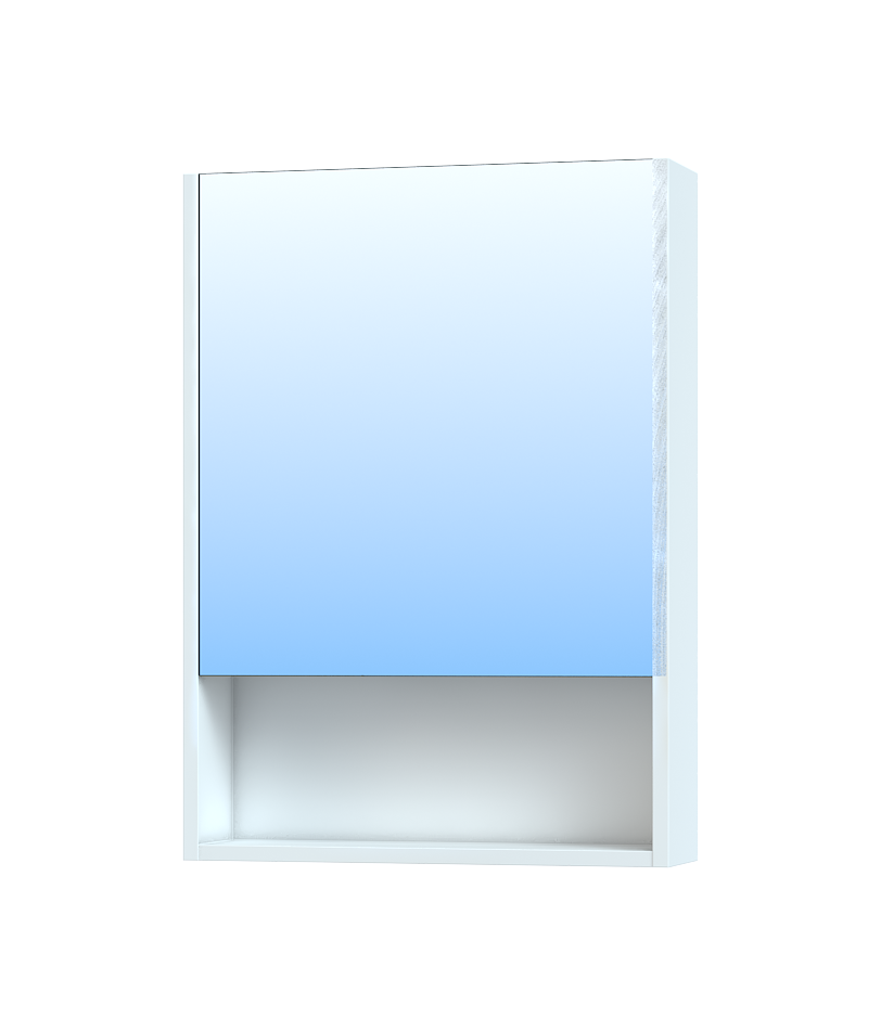 Шкаф зеркальный Urban 500, 500*700*154мм, белый - фото - 1