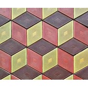 Плитка бетон "Ромб узорный" Коричневый (384шт/12м²) - фото - 1