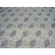 Плитка бетон "Ромб узорный" Серый (384шт/12м²) - фото - 1