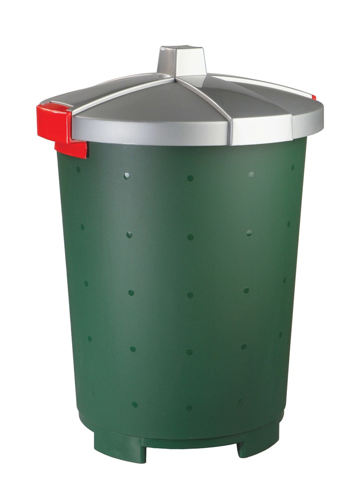 Бак пластиковый для мусора с крышкой БИНГО, 65л - фото - 1