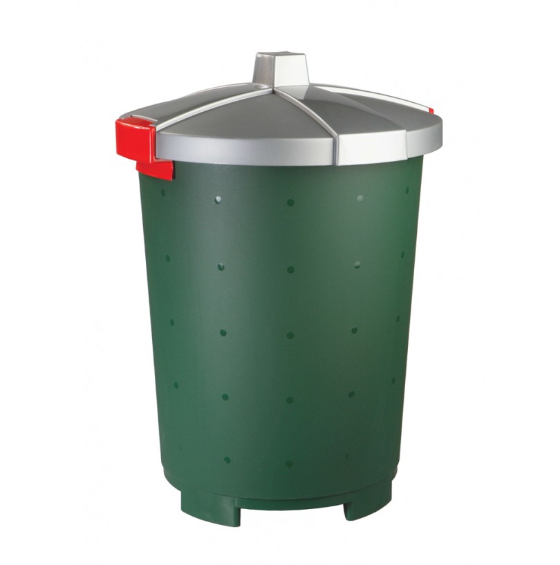 Бак пластиковый для мусора с крышкой БИНГО, 65л - фото - 1