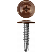 Саморез ПШ сверло 4,2*16 коричневый шоколад RAL8017 (500шт.) - фото - 1