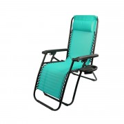 Кресло шезлонг складное Ecos Люкс 180*66*110 см, мятный - фото - 1
