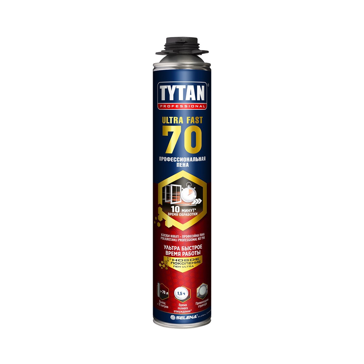 Пена монтажная Tytan Professional Ultra 70, летняя 870 мл - фото - 1