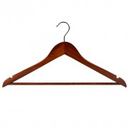 Вешалка-плечики для одежды 44,5см, дерево, коричневый - фото - 1