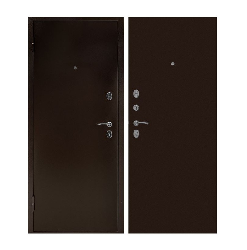 Дверь металл ТИТАН 2050/860/R металл антик медь - фото - 1