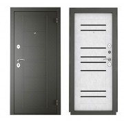 Дверь металл ТИТАН 2050/860/R 8C бетон/снежный графит, правая - фото - 1